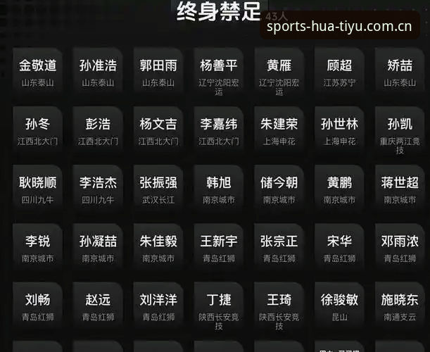 华体育安装教程官方下载 足球禁足名单深度解读教程——在华体育平台了解中国足坛反腐风暴全景